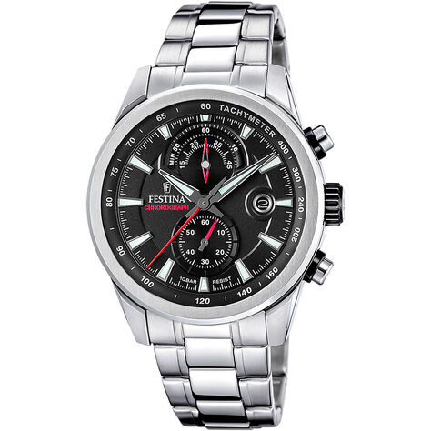 Montre Festina Timeless Chronograph Noir - Montres étanches Homme | Marc Orian