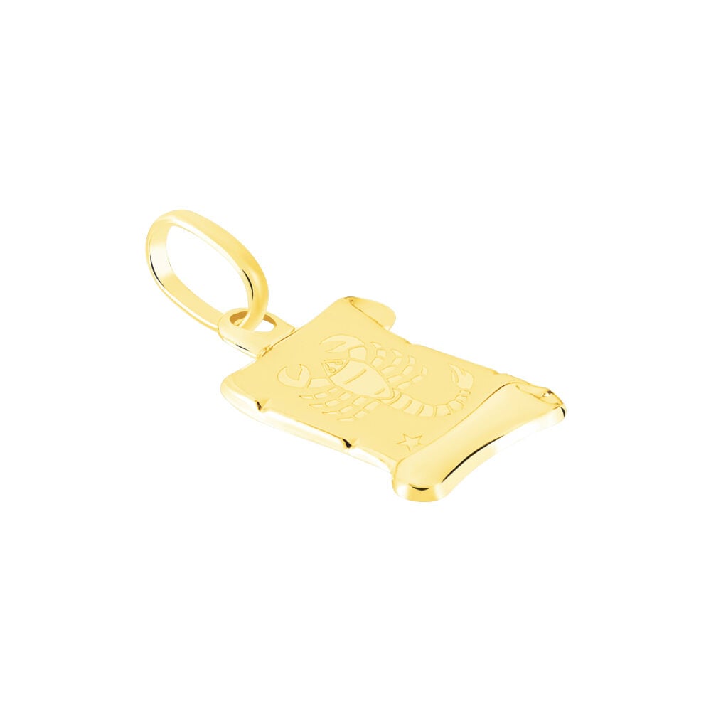 Pendentif Lamie Zodiaque Parchemin Or Jaune - Bijoux personnalisés Famille | Marc Orian