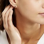 Bijoux D'oreilles Emotion Or Jaune Rubis Diamant - Puces Femme | Marc Orian