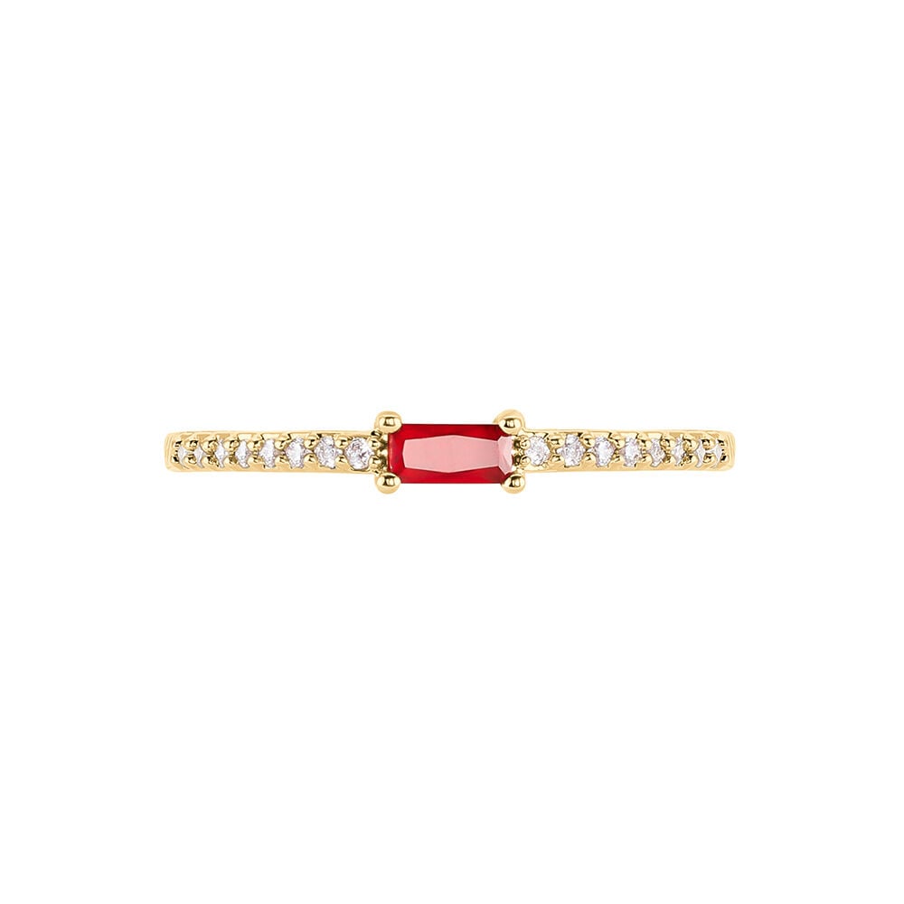 Bague Gamboa Plaqué Or Jaune Verre Oxyde De Zirconium - Bagues de promesse Femme | Marc Orian