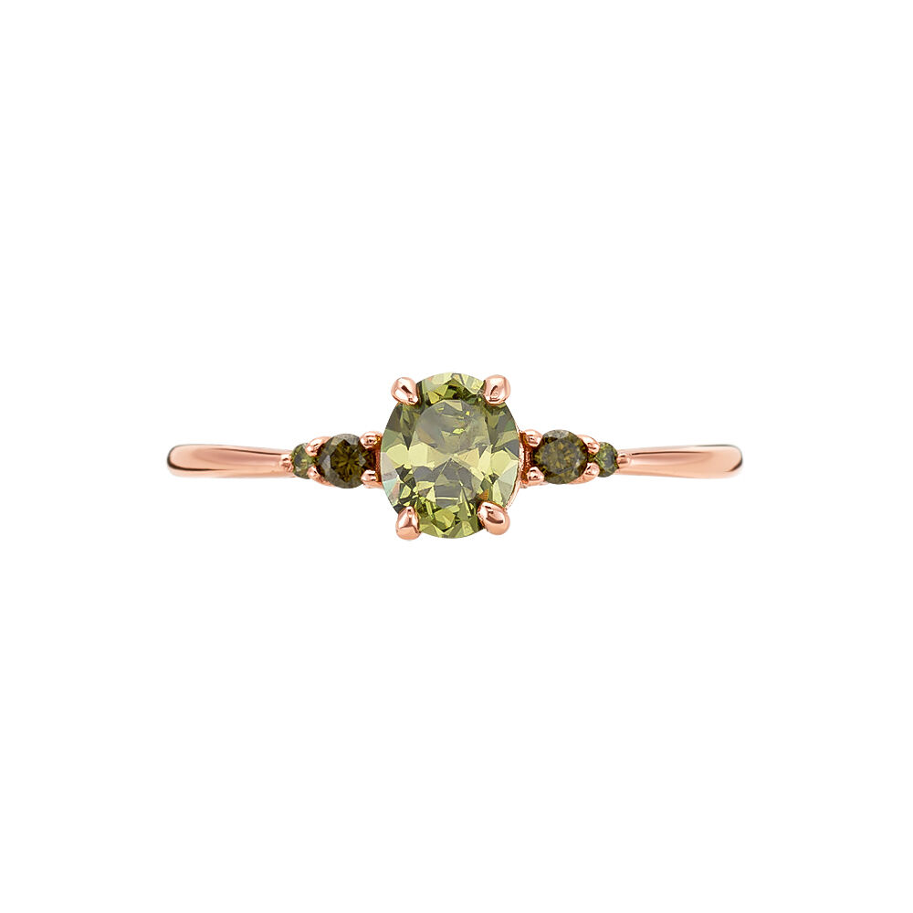 Bague Rainbow Argent Rose Oxyde De Zirconium - Solitaires Femme | Marc Orian