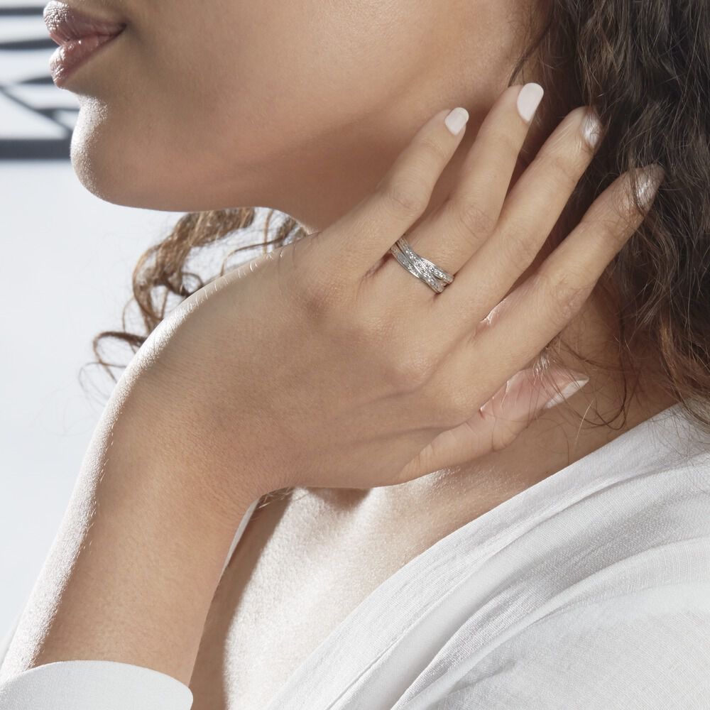 Alliance Bertina Demi Jonc Classique Or Blanc - Alliances Femme | Marc Orian