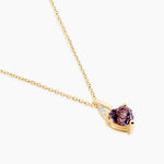 Collier Bertille Or Jaune Amethyste Et Oxyde De Zirconium - Colliers avec pierres Femme | Marc Orian