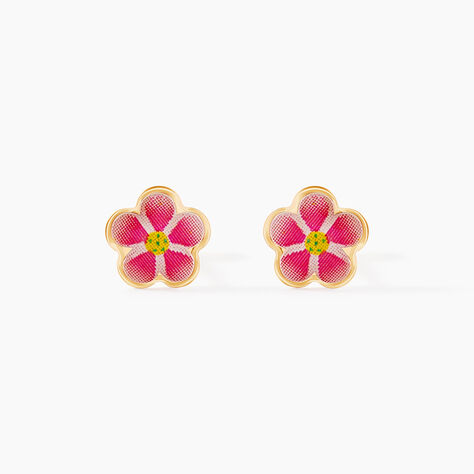 Boucles D'oreilles Puces Syna Fleur Or Jaune - Puces Enfant | Marc Orian