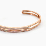 Bracelet Jonc Jessie Argent Rose Oxyde De Zirconium - Bracelets joncs Femme | Marc Orian