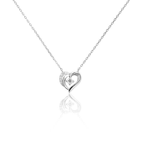 Collier Aggie Argent Blanc Oxyde De Zirconium - Colliers avec pierres Femme | Marc Orian