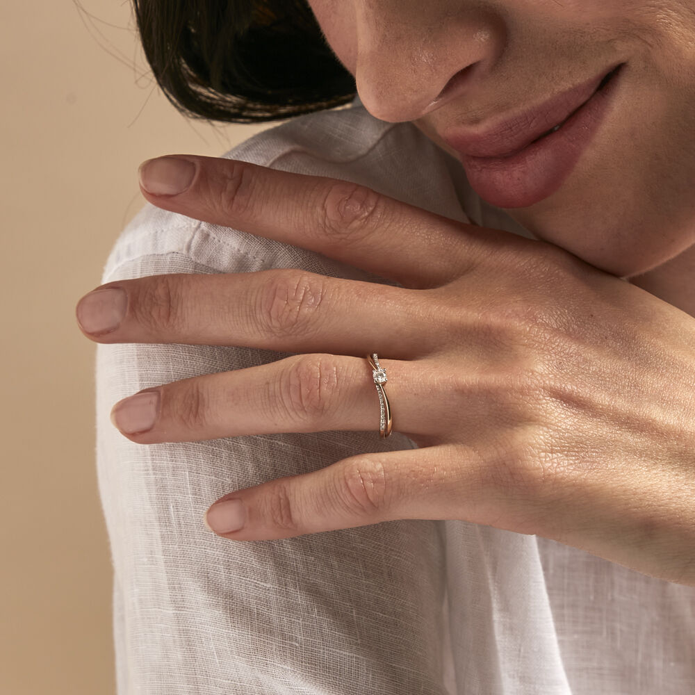 Bague Solitaire Asia Or Jaune Diamant - Solitaires Femme | Marc Orian