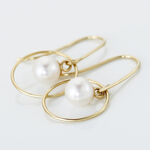 Boucles D'oreilles Pendantes Salvine Or Jaune Perle De Culture - Boucles d'oreilles mariage Femme | Marc Orian