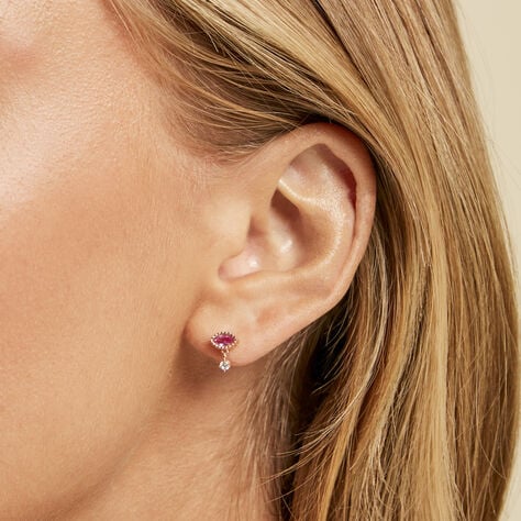 Boucles D'oreilles Puces Azel Plaqué Or Jaune Oxyde De Zirconium - Puces  | Marc Orian