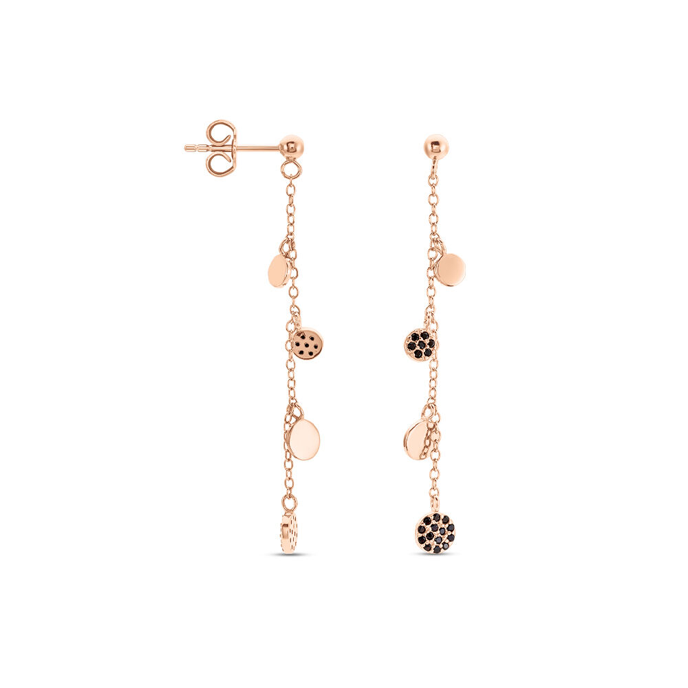 Boucles D'oreilles Pendantes Lorainne Argent Bicolore Oxyde - Pendantes Femme | Marc Orian