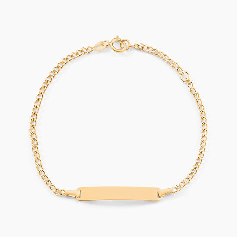 Bracelet Identit&eacute; Etheline Maille Gourmette Or Jaune - Gourmettes Enfant | Marc Orian