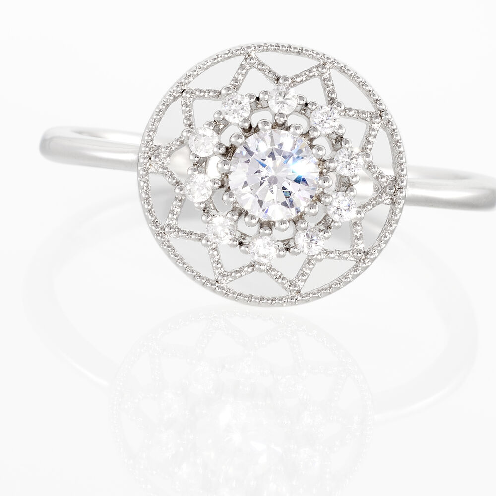 Bague Cassandria Argent Blanc Oxyde De Zirconium - Bagues avec pierre Femme | Marc Orian