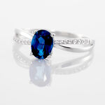 Bague Hama Or Blanc Topaze Et Oxyde De Zirconium - Bagues pierres fines Femme | Marc Orian