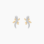Boucles D'oreilles Puces Azzedine Salamandre Or Bicolore - Puces Femme | Marc Orian