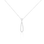 Collier Or Blanc Peregrina Diamants - Colliers avec pierres Femme | Marc Orian