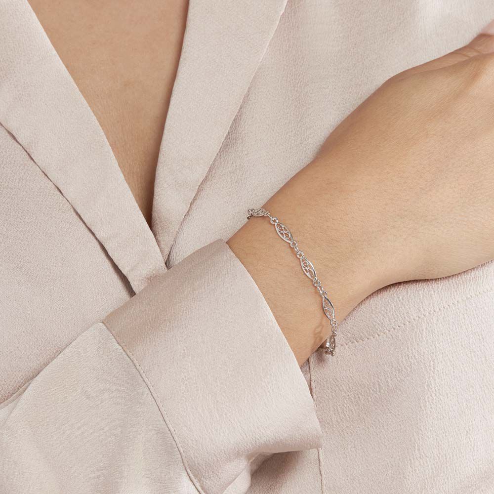 Bracelet Mahee Maille Filigrane Argent Blanc - Bracelets mailles Femme | Marc Orian