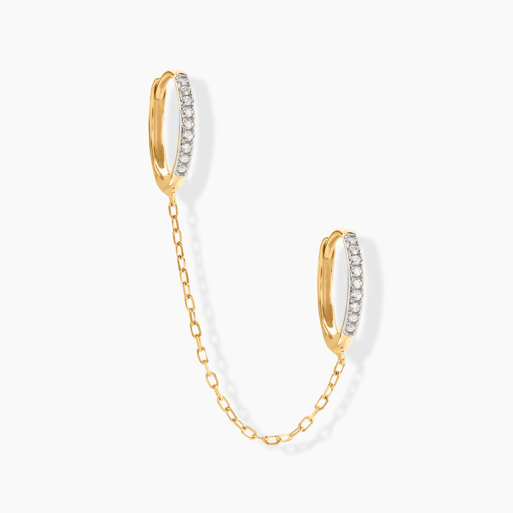 Bijou D'oreille Unitaire Feliciano Or Jaune Diamant -  Femme | Marc Orian