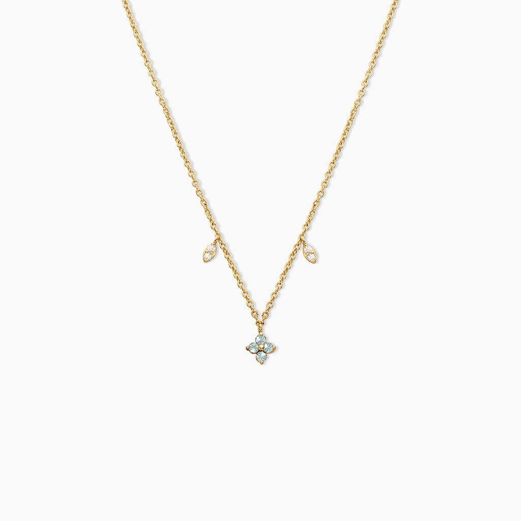 Collier Johara Argent Dor&eacute; A L'Or 750/1000 Topaze Oxyde De Zirconium - Colliers avec pierres Femme | Marc Orian