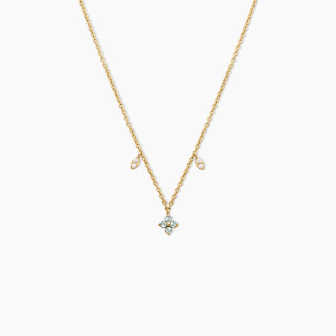 Collier Johara Argent Dor&eacute; A L'Or 750/1000 Topaze Oxyde De Zirconium - Colliers avec pierres Femme | Marc Orian