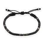 Bracelet Phebus Him Acier Noir Pierres Synthetiques - Bracelets cordons Homme | Marc Orian