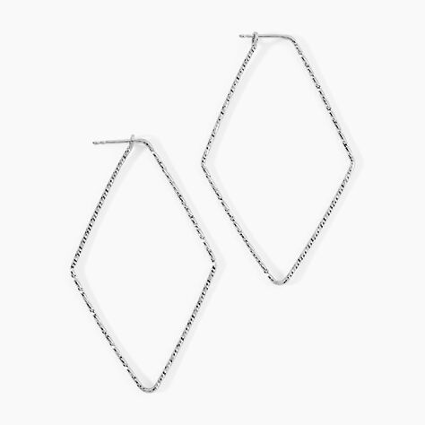 Cr&eacute;oles Ursula Argent Blanc - Cr&eacute;oles Femme | Marc Orian