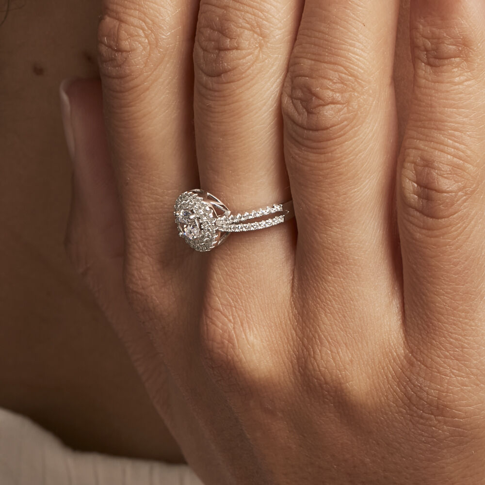 Bague Marie-felix Argent Blanc Oxyde De Zirconium - Solitaires Femme | Marc Orian