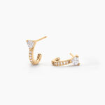 Cr&eacute;oles Po&eacute;sie Ros&eacute;e Plaque Or Jaune Oxyde De Zirconium - Cr&eacute;oles Femme | Marc Orian