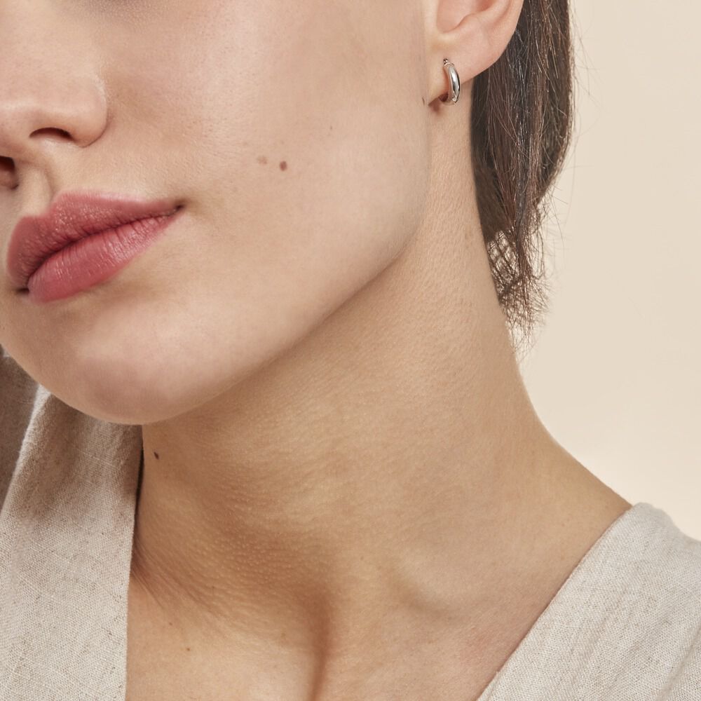 Créoles Shalana Or Blanc - Créoles Femme | Marc Orian