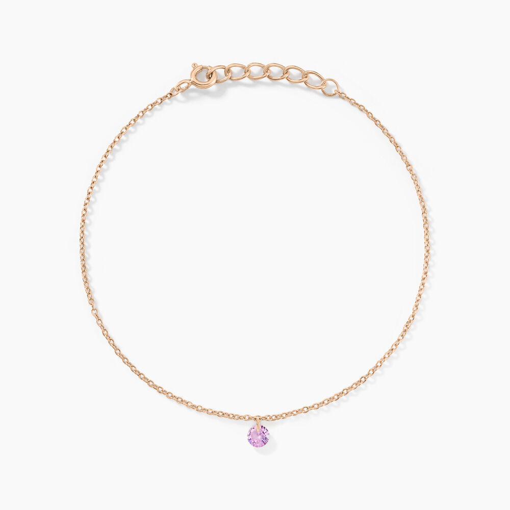 Bracelet Constantin Argent Rose Oxyde De Zirconium - Bracelets chaînes Femme | Marc Orian