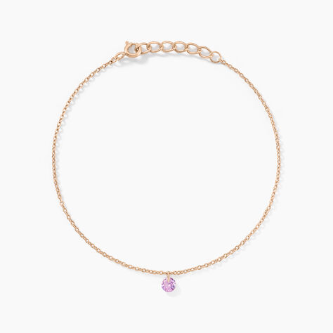 Bracelet Constantin Argent Rose Oxyde De Zirconium - Bracelets chaînes Femme | Marc Orian