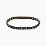 Bracelet Jourdan Acier Noir - Bracelets cordons Homme | Marc Orian