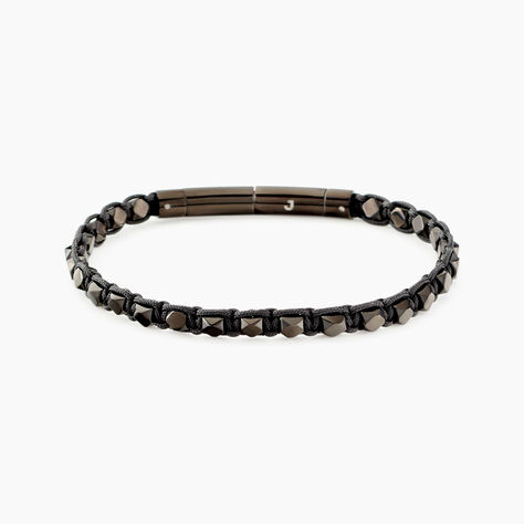 Bracelet Jourdan Acier Noir - Bracelets cordons Homme | Marc Orian