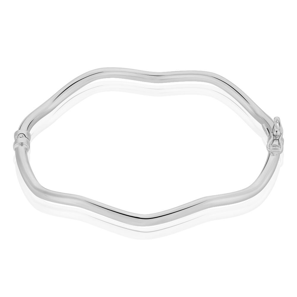 Bracelet Jonc Jennie Ondule Or Blanc - Bracelets joncs Femme | Marc Orian