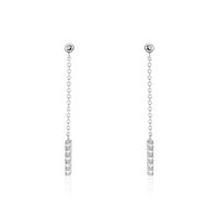 Boucles D'oreilles Pendantes Marjenka Or Blanc Diamant