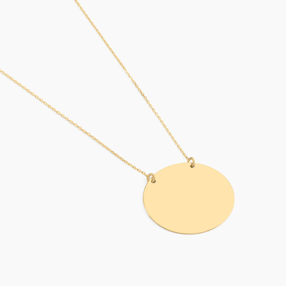 Collier Pastille Gravable Or Jaune - Bijoux personnalisés Femme | Marc Orian