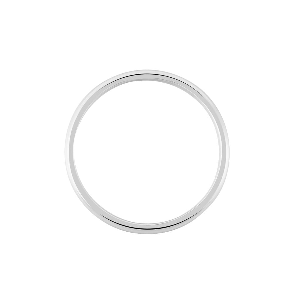 Alliance Aphroditia Demi Jonc Bomb&eacute; Platine Blanc - Alliances duo Famille | Marc Orian