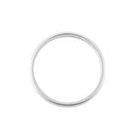 Alliance Aphroditia Demi Jonc Bomb&eacute; Platine Blanc - Alliances duo Famille | Marc Orian