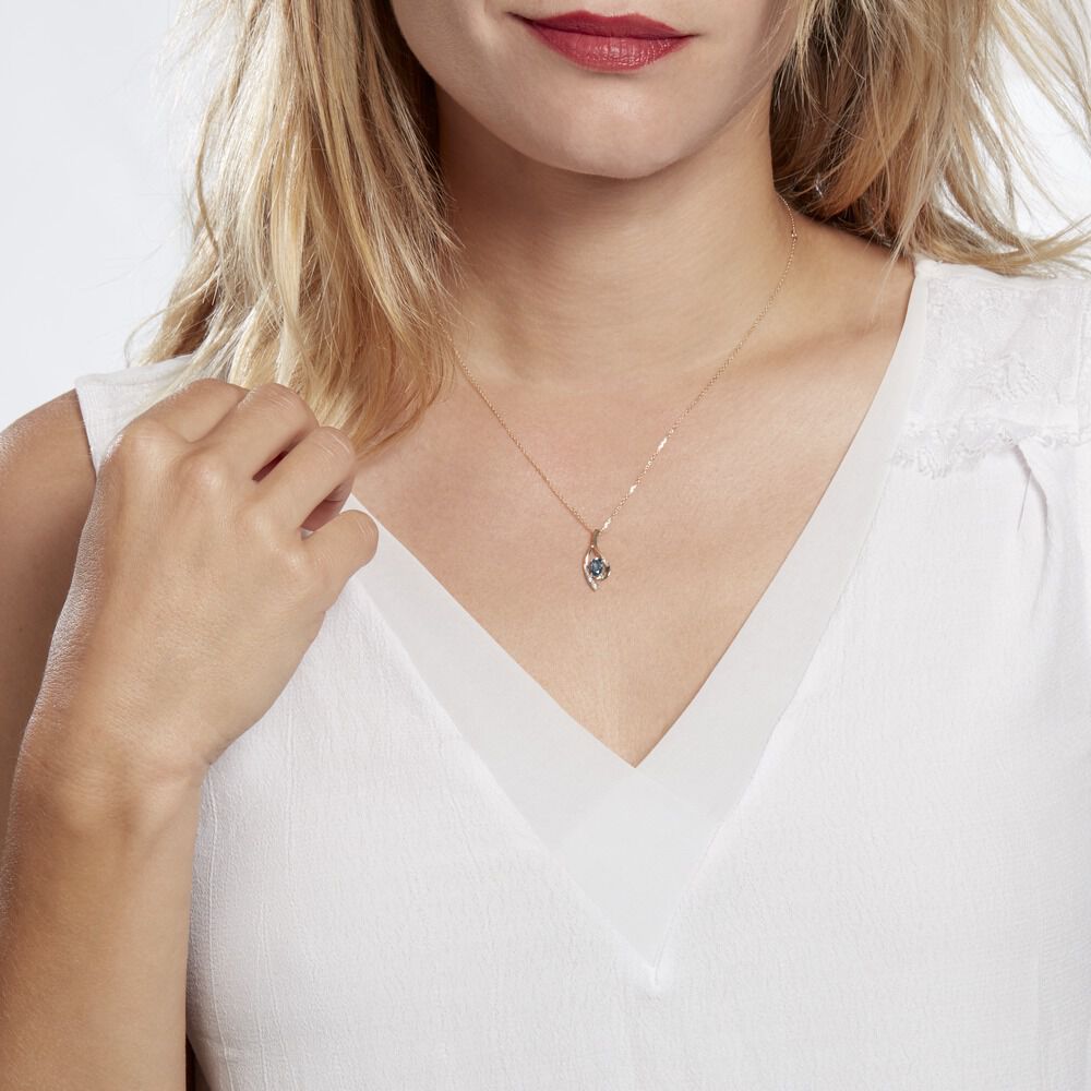 Collier Or Jaune Sagesse Topaze Oxydes De Zirconium - Colliers avec pierres Femme | Marc Orian