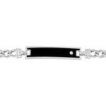 Bracelet Identite Argent Blanc Ilias Oxyde De Zirconium - Gourmettes Homme | Marc Orian