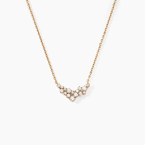 Collier Doline Plaqu&eacute; Or Dor&eacute; Oxyde De Zirconium - Colliers avec pierres Femme | Marc Orian