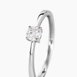Bague Solitaire Abriel Or Blanc Oxyde De Zirconium - Solitaires Femme | Marc Orian