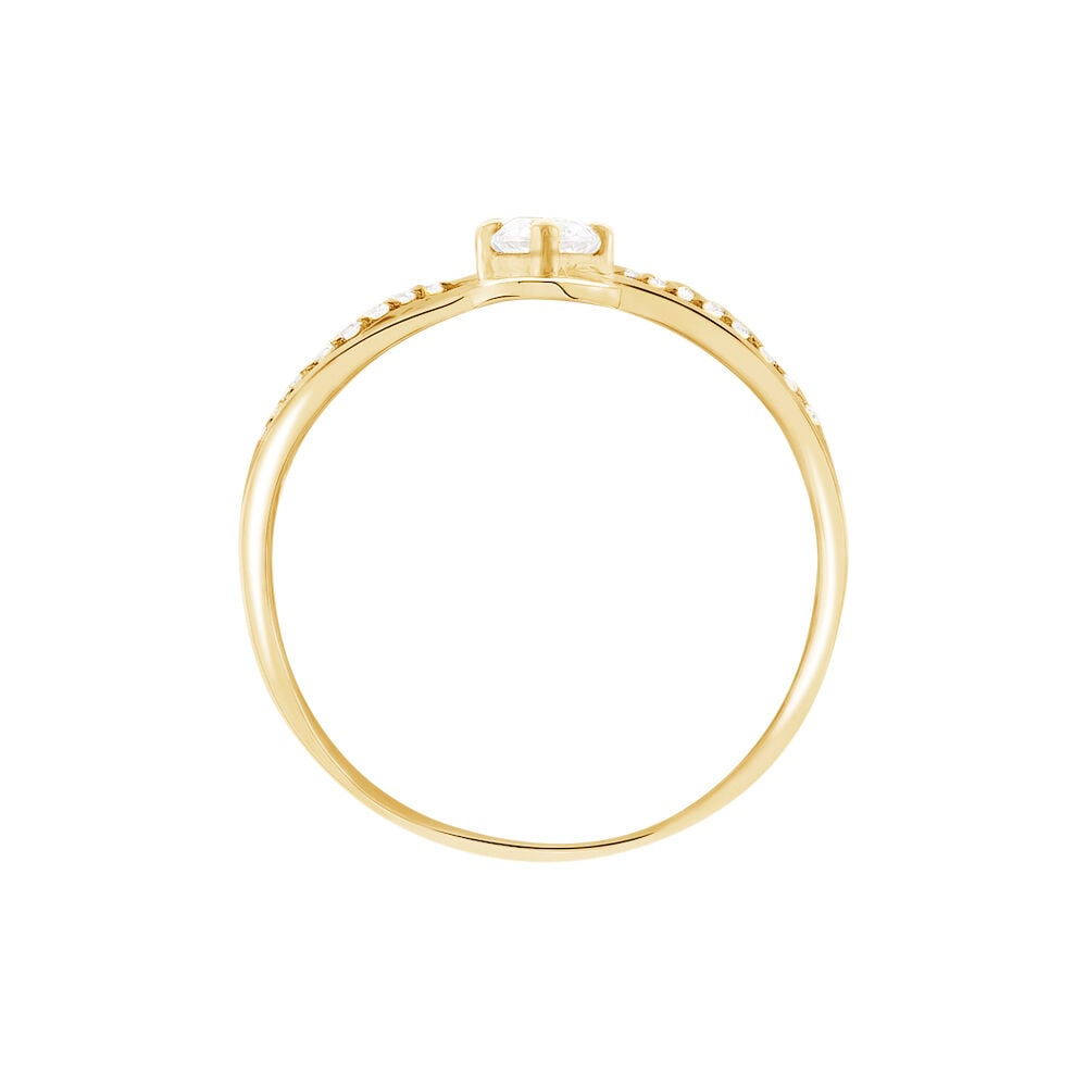 Bague Harmonia Or Jaune Oxyde De Zirconium - Solitaires Femme | Marc Orian
