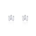 Boucles D'oreilles Puces Adria Argent Blanc Oxyde De Zirconium - Puces Femme | Marc Orian