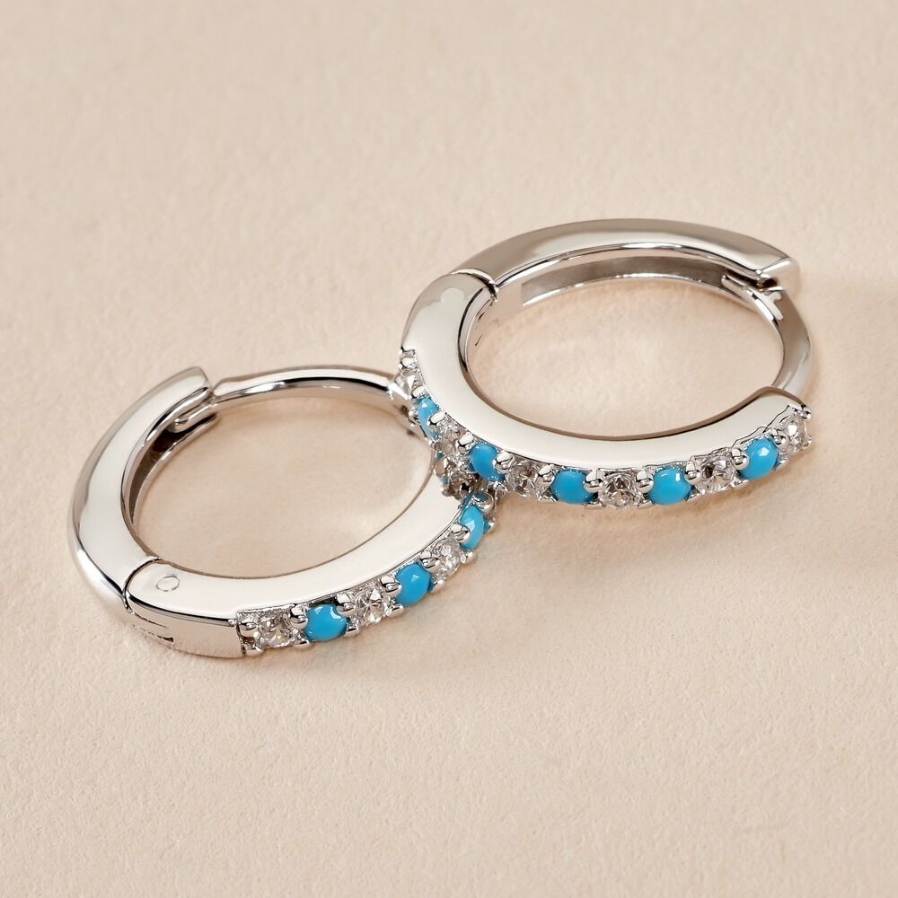 Créoles Elga Argent Blanc Oxyde De Zirconium - Créoles Femme | Marc Orian