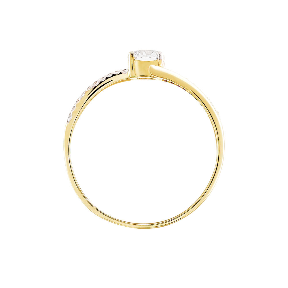 Bague Solitaire Abelia Or Jaune Oxyde De Zirconium - Solitaires Femme | Marc Orian