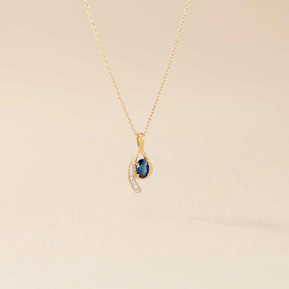 Collier Emotion Or Jaune Saphir Diamant - Colliers avec pierres Femme | Marc Orian