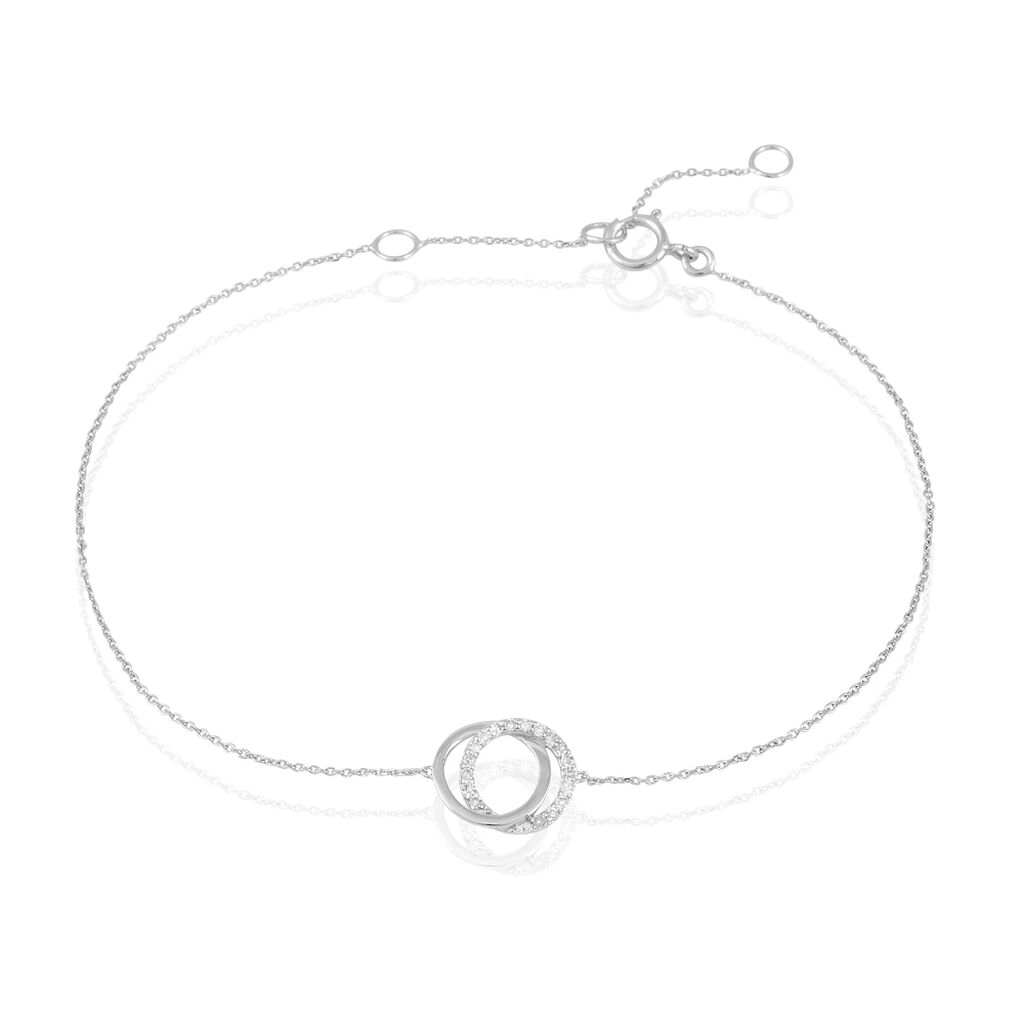 Bracelet Absolu Or Blanc Diamant - Bracelets Anneaux Entrelaces Femme | Marc Orian