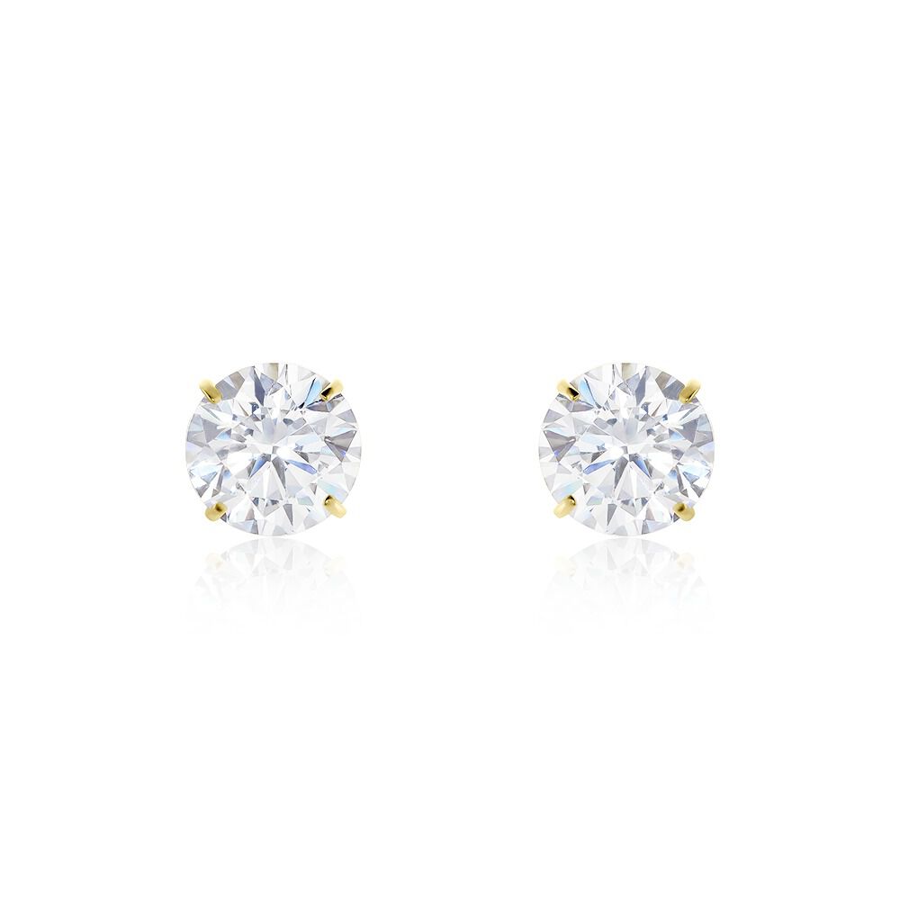 Boucles D'oreilles Puces Or Jaune Katherina Oxyde De Zirconium - Puces Femme | Marc Orian