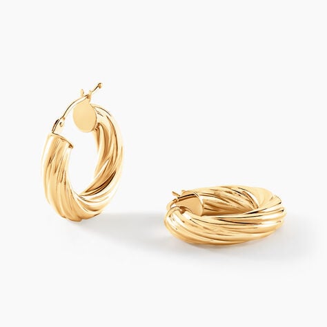 Cr&eacute;oles Thiago Or Jaune - Cr&eacute;oles Femme | Marc Orian