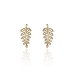 Boucles D'oreilles Puces Luz Plaqu&eacute; Or Jaune Oxyde De Zirconium - Puces Femme | Marc Orian